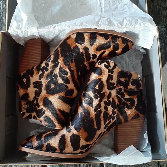 Louise Et Cie Women's Zeopard Leather Boots Sz 9M - Picture 1 of 9